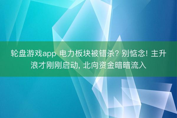 轮盘游戏app 电力板块被错杀? 别惦念! 主升浪才刚刚启动， 北向资金暗暗流入