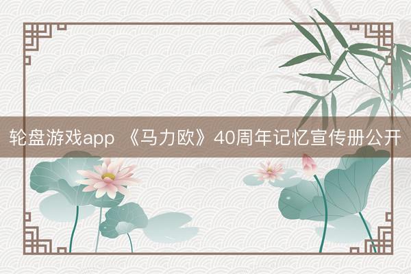 轮盘游戏app 《马力欧》40周年记忆宣传册公开