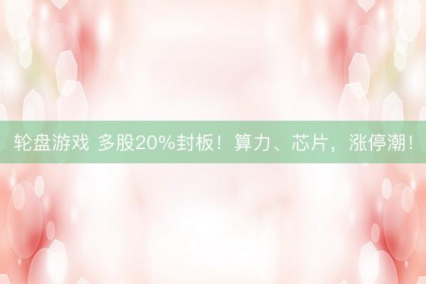 轮盘游戏 多股20%封板！算力、芯片，涨停潮！