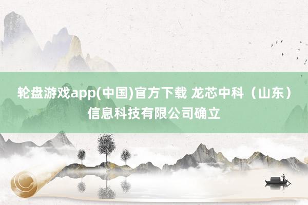 轮盘游戏app(中国)官方下载 龙芯中科（山东）信息科技有限公司确立