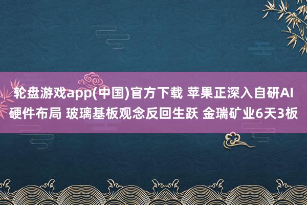 轮盘游戏app(中国)官方下载 苹果正深入自研AI硬件布局 玻璃基板观念反回生跃 金瑞矿业6天3板