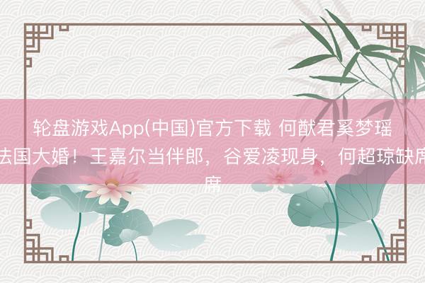 轮盘游戏App(中国)官方下载 何猷君奚梦瑶法国大婚！王嘉尔当伴郎，谷爱凌现身，何超琼缺席