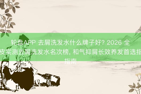 轮盘APP 去屑洗发水什么牌子好? 2026 全头皮实测去屑洗发水名次榜， 和气抑屑长效养发首选指南